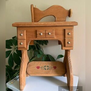 Vintage Child’s Wooden Sewing Machine Cabinet